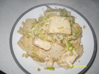蒜黄炒豆腐