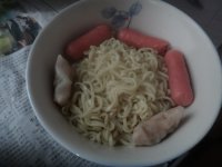 丸子羊肉煮面条