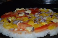 电饼铛版大米饭披萨