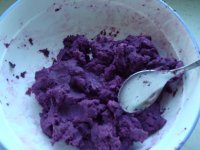 豆浆紫薯豆沙饼