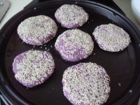 豆浆紫薯豆沙饼