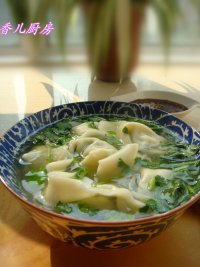 荠菜虾仁馄饨