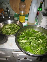 空心菜肉丝炒面