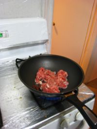 空心菜肉丝炒面