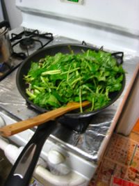 空心菜肉丝炒面
