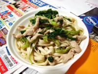 空心菜肉丝炒面
