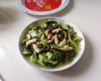 青菜炒香菇