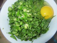 辣椒荠菜煎饼