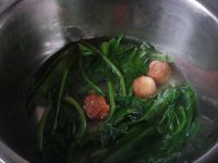 菠菜糯米豆渣丸汤