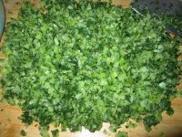 菜花叶子小豆腐