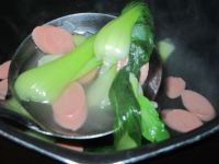 火腿肠油菜汤