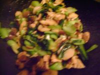 油菜炒黑蘑