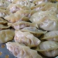 玉米香菇胡萝卜肉馅饺