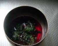 自制粉红色挂面