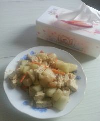 虾仁冬瓜烧豆腐