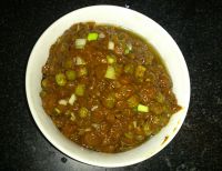 茄丁豌豆素炸酱面