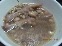 花生眉豆鸡爪汤