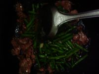 长豆角炒肉片