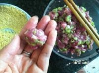 小米瘦肉豆角丸子