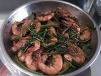 胡椒香菜炒虾