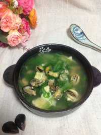 海虹白菜鸡蛋汤