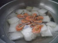 豌豆虾干冬瓜汤