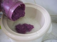 紫薯黑豆肉糜粥