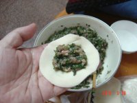 野芹菜冰花煎饺