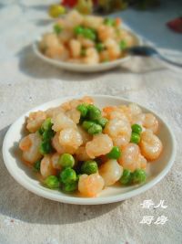 青豆炒虾仁