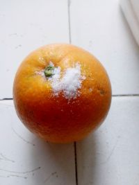 盐蒸橙子