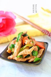 蒜苗炒肉条