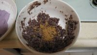 豆馅紫薯糯米球