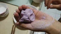 豆馅紫薯糯米球