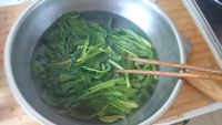 烫面菠菜鸡蛋饼