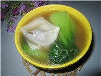 油菜馄饨汤