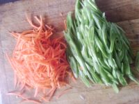 豆角炒胡萝卜