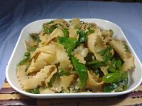 青椒炒豆皮