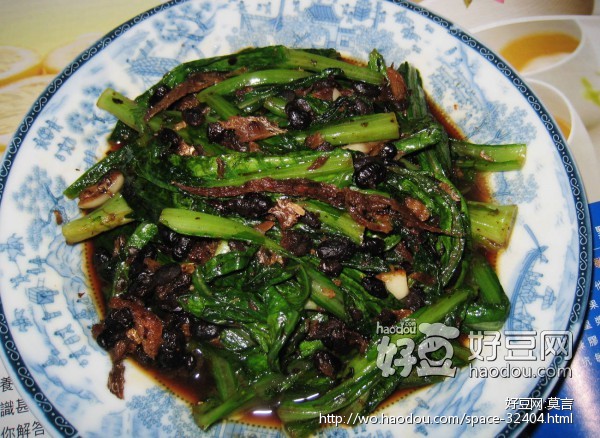 豆豉鲮鱼炒油麦菜