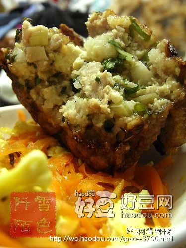 煎豆腐肉末小饼