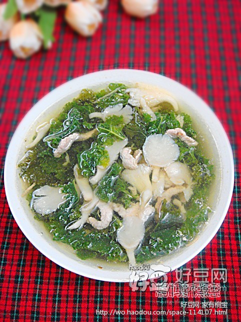羽衣甘蓝蘑菇汤