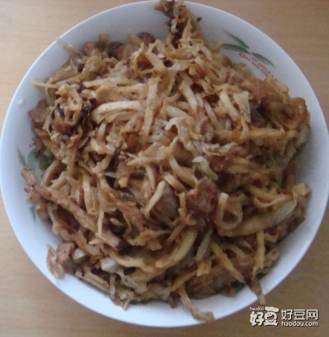 白菜肉炒饼