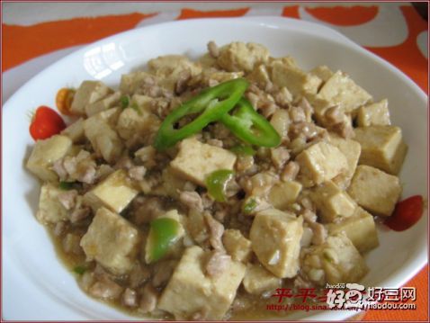 蚝油肉丁豆腐