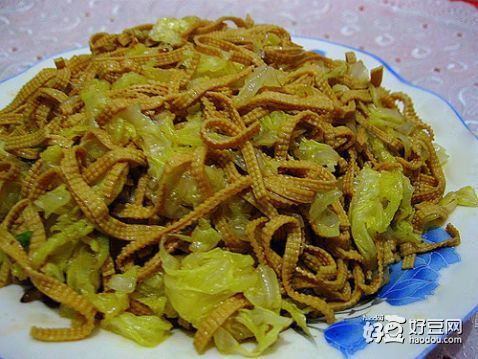 五香干豆腐炒白菜