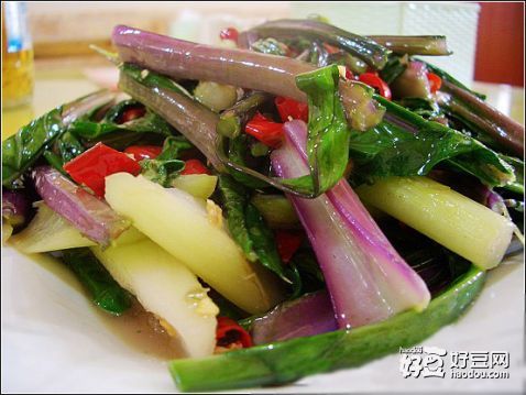 小炒红菜苔