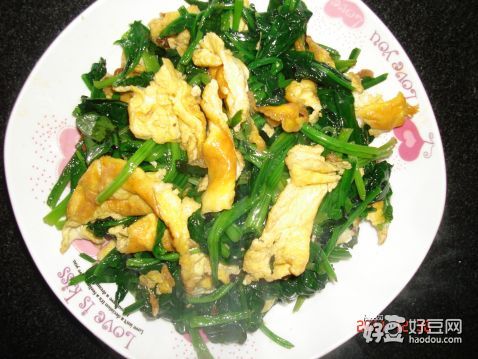 波菜炒鸡蛋