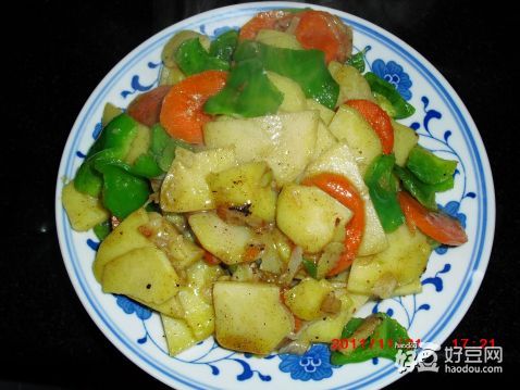 土豆片炒大辣椒