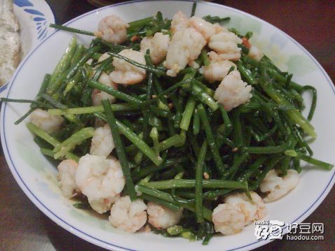鲜虾炒韭菜花