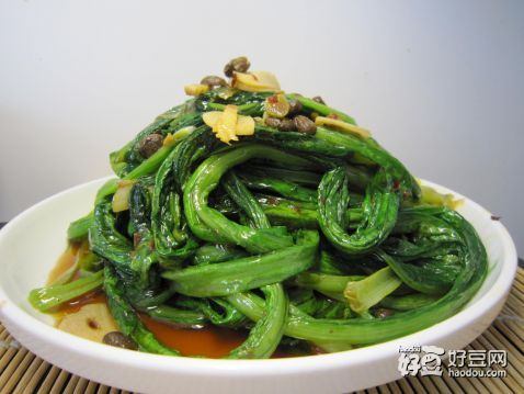 风味豆豉油麦菜