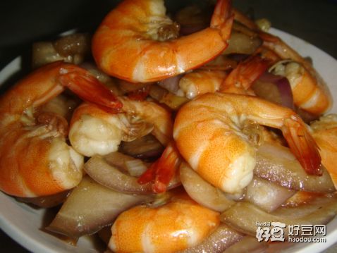 洋葱炒大虾