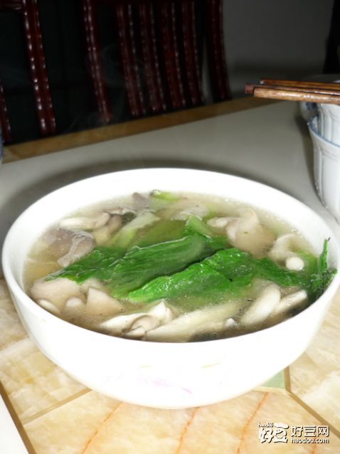 蘑菇芥菜汤